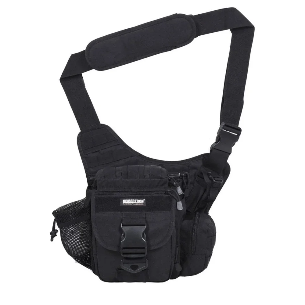 Seibertron Tactical Series Shoulder Conceal Carry Satchel‎ Black Range Hiking